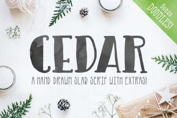 Cedar: A Hand-Drawn Slab Serif Font Crafters Need