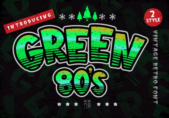 Green 80 s: A Retro Display Font for Memorable Branding