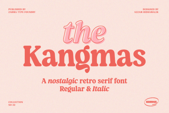 Kangmas: A Rounded Retro Serif Font With Warm Personality