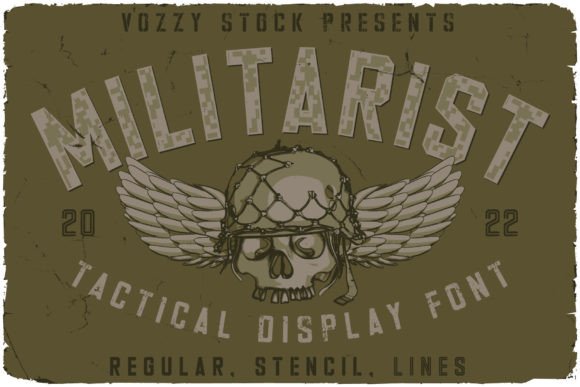 Militarist: A Bold Display Font for Fearless Branding Projects