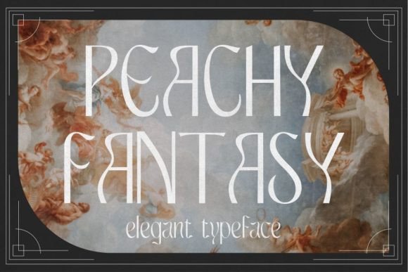 Peachy Fantasy Typeface: Art Nouveau for Web Design