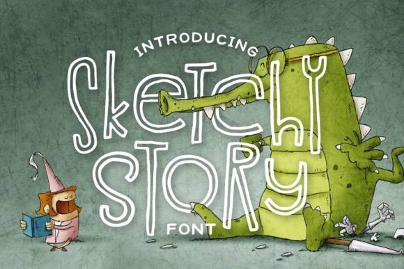 Sketchy Story: A Hand-Drawn Display Typeface for Bold Branding
