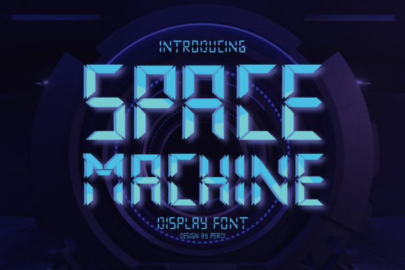 Space Machine Display Font for Bold Creative Branding