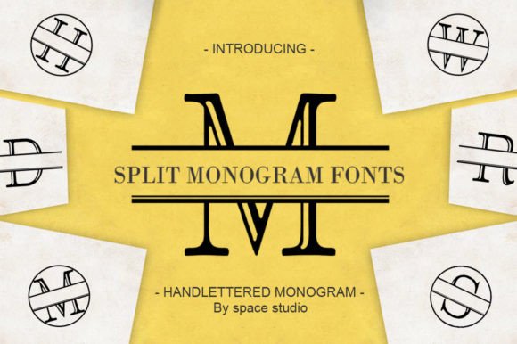 Split Letter Monogram: An Elegant Display Font for Editors