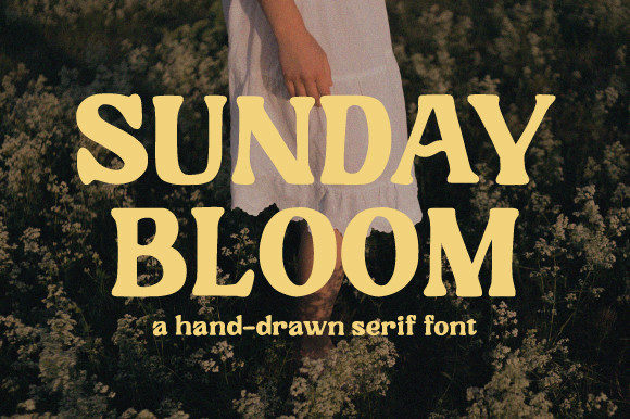 Sunday Bloom: A Retro Display Font for Editorial Design